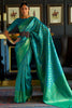 Firozi Silk Handloom Weaving Saree