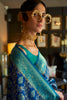 Blue Silk Handloom Weaving Saree
