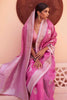 Pink Linen Saree With Zari Weaving