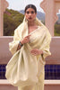 Blend Yellow Linen Saree With Zari Weaving