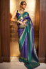 Stylish Purple Colour Handloom Zari Weaving Saree