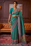 Stylish Mint Green Colour Handloom Zari Weaving Saree