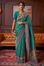 Stylish Mint Green Colour Handloom Zari Weaving Saree