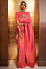 Latest Dark Pink Colour Handloom Zari Weaving Saree