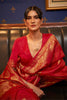 Stylish Red Colour Pure Satin Weaving Silk Saree