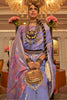Lavender Kashmiri Silk Saree With Zari Weaving