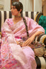 Baby Pink Kashmiri Silk Saree With Zari Weaving