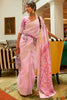 Baby Pink Kashmiri Silk Saree With Zari Weaving