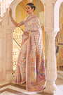 Latest Cream Colour Soft handloom Weaving Silk Saree with Blouse