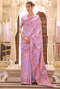 Beautiful Lavender Colour Soft handloom Weaving Silk Saree with Blouse