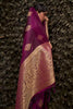 Wine Zari Woven Pure Satin Silk Saree