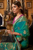 Jade Green Tussar Silk Saree With Weaving Work