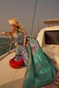 Lavender & Ocean Blue Pure Satin Nylon With Two Tone Weaving
