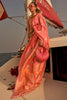 Coral Pink Pure Satin Nylon With Two Tone Weaving