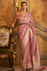Light Pink Colour Satin Handloom Saree With Weaving Work