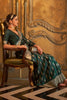 Green Colour Satin Handloom Saree With Weaving Work