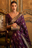 Dark Purple Colour Satin Handloom Saree With Weaving Work