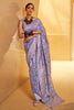 Light Purple Lucknowi Chikankari Weaving Work Saree