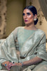 Rhino Grey Linen Saree With Weaving Work