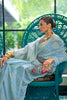 Baby Blue Chicankari Saree With Lucknowi Weaving