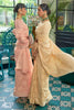 Cream Chicankari Saree With Lucknowi Weaving