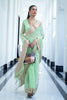 Sea Green Silk Saree With Zari Weaving Work