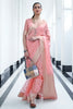 Pink Silk Saree With Zari Weaving Work