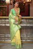 Green Fancy  Linen Weaving Saree