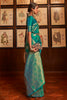 Teal green Kanjivaram Silk Saree With Handloom Weaving