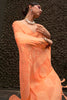 Orange Nylon Chiffon Silk Saree With Zari Weaving