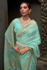 Light Green Nylon Chiffon Silk Saree With Zari Weaving