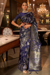 Purple  Pure Satin Handloom Weaving