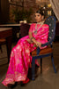 Pink  Pure Satin Handloom Weaving