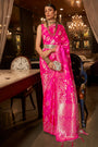 Hot Pink   Pure Satin Handloom Weaving