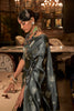 Grey  Pure Satin Handloom Weaving