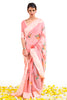 Baby Pink Modal Chikankari With Digital Print Saree