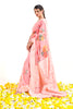 Baby Pink Modal Chikankari With Digital Print Saree