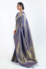 Shaded Blue Silk Saree With Beautiful Pallu