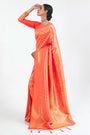 Shaded Orange Silk Saree With Beautiful Pallu