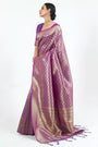 Shaded Grape Violet Silk Saree With Beautiful Pallu