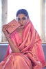 Latest Pink Colour Handloom Weaving Silk Saree