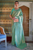 Latest Teal Grean Colour Handloom Weaving Silk Saree