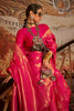Pink Handloom Silk Saree With Zari Weaving Work