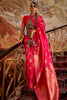 Pink Handloom Silk Saree With Zari Weaving Work