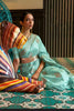 Sky Blue Pure Satin Silk Saree With Weaving Work