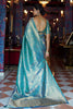 Shine Sky Blue Colour Kylie Silk Saree With Handloom Weaving