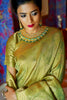 Shine Green Colour Kylie Silk Saree With Handloom Weaving