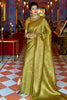 Shine Green Colour Kylie Silk Saree With Handloom Weaving