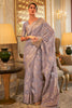 Light Purple Silk Saree With Handloom Weaving