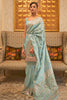 Arctic Blue Silk Saree With Handloom Weaving
